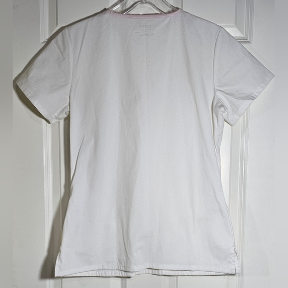 Code Happy Fit & Flare V-Neck Scrub Top, Womens Size Small - Picture 4 of 7